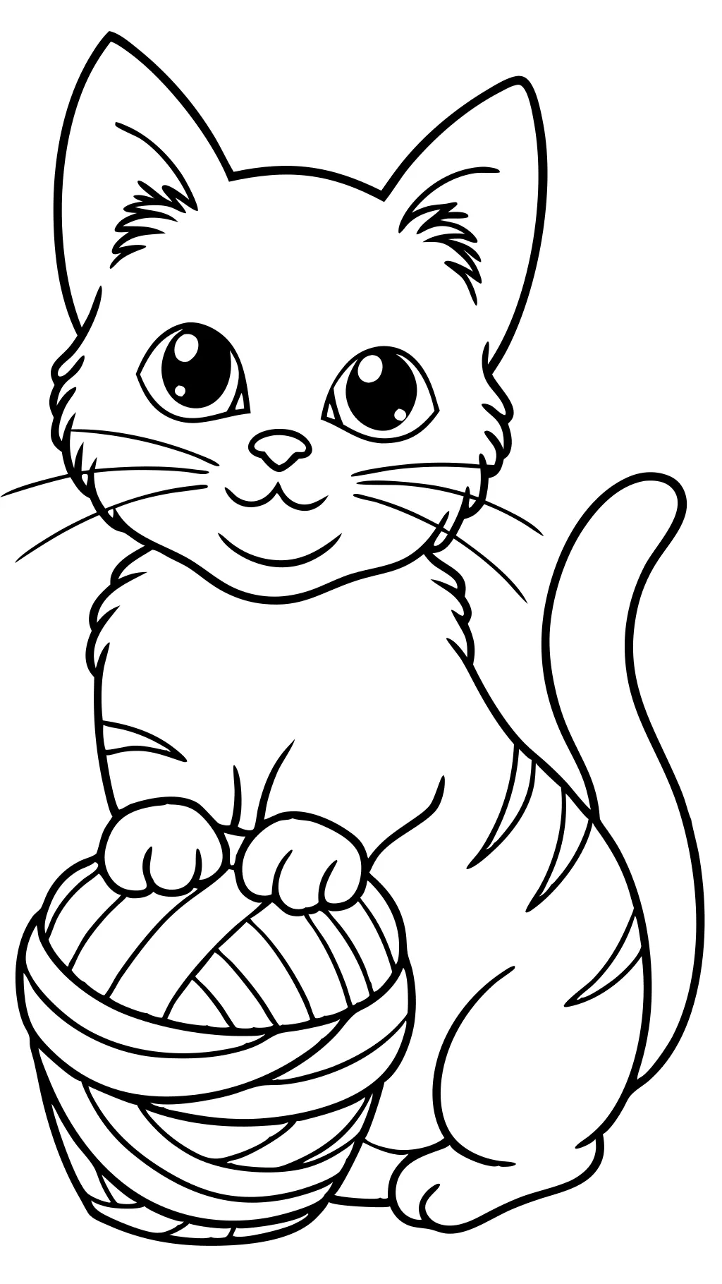 coloriages de chaton facile